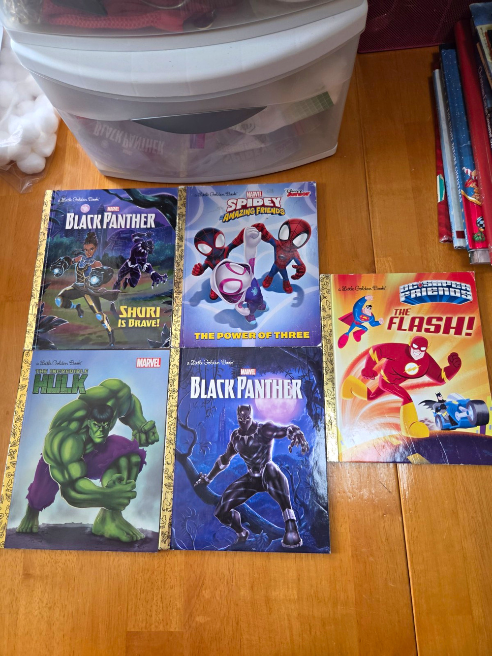 Little Golden Books Superhero Hardcover Lot of 5 Marvel/DC Kids Ages 4-8